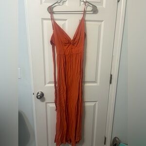 Orange Open Back Maxi Dress - Needs to be steamed - only worn once - no stains